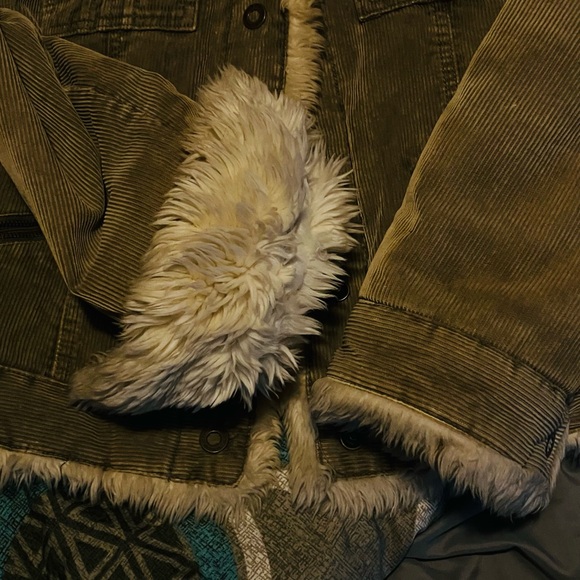 Faux Fur Lined Corduroy Jacket - Picture 4 of 4